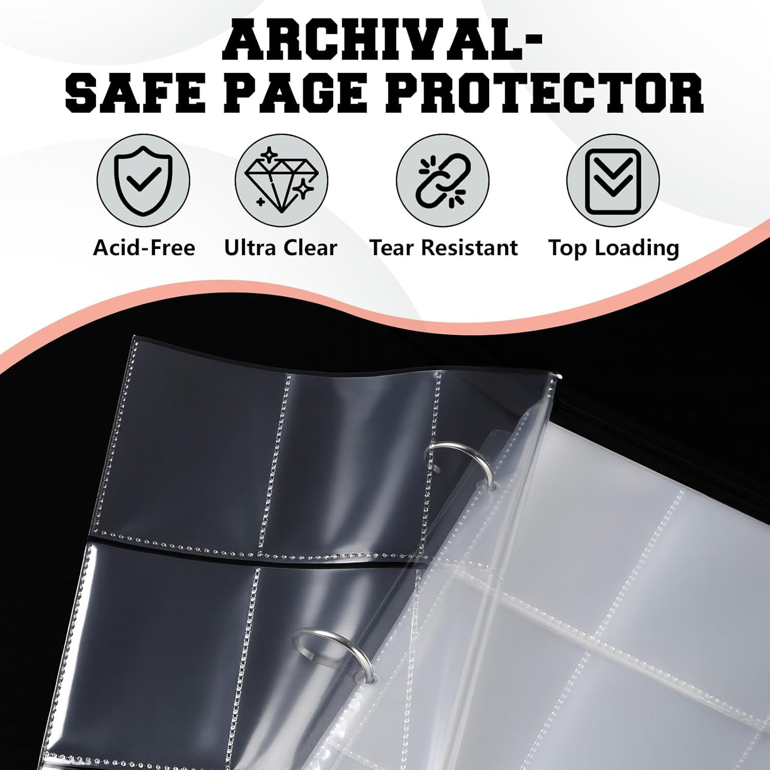 9 Pocket Trading Card Zip Binder – Holds 1080 Cards, 60 Pages Large-Capacity,Dou
