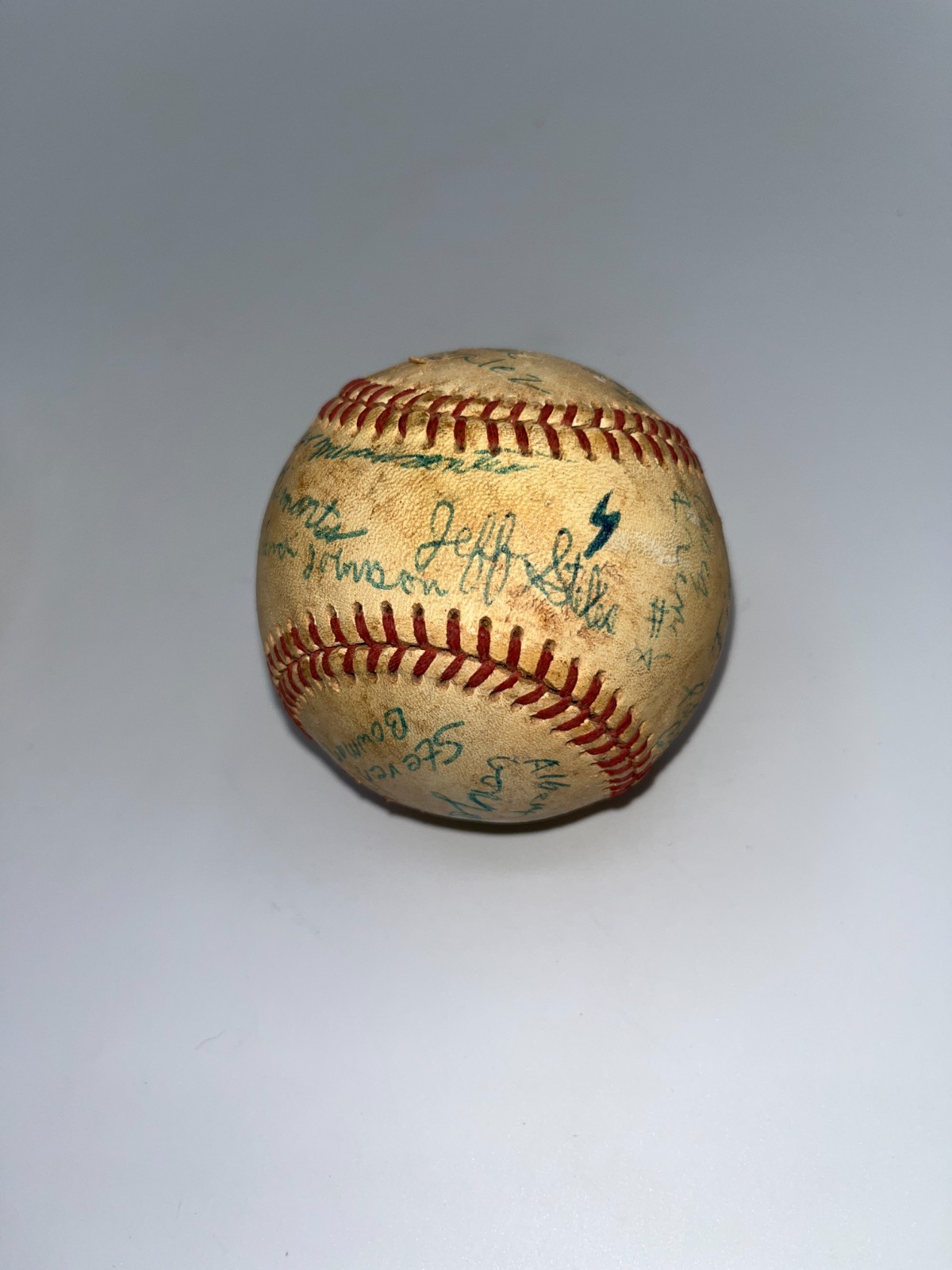 Vintage Era Unknown Team Players Signed Baseball Ball