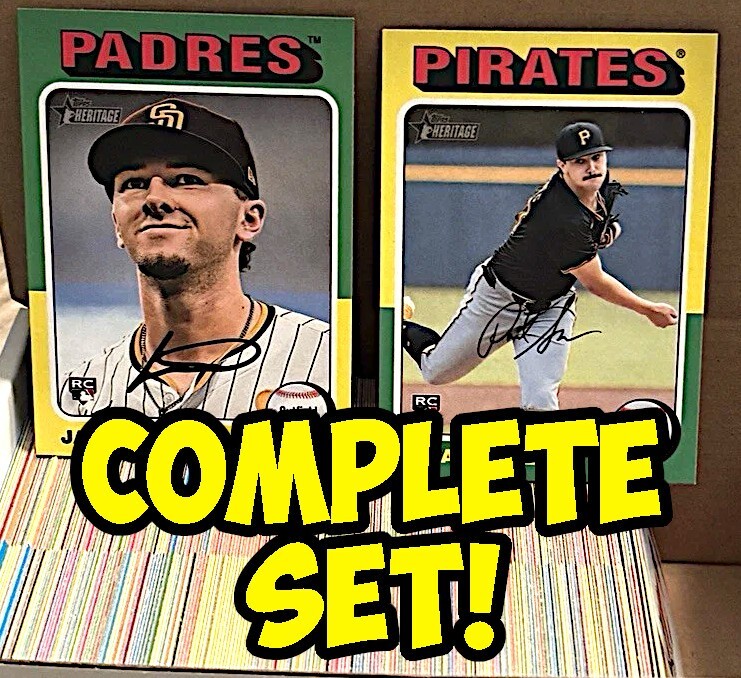 2024 Topps Heritage High Number COMPLETE BASE SET 200 Cards Skenes #501-700