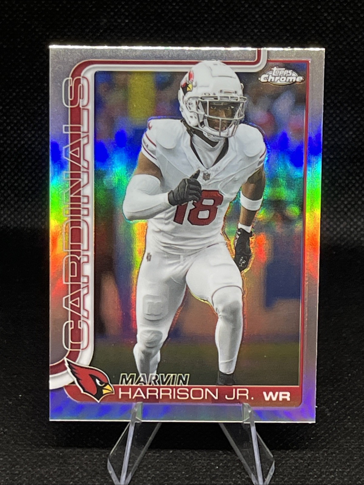 MARVIN HARRISON JR. 2025 Topps Chrome Football Refractor #1 Arizona Cardinals