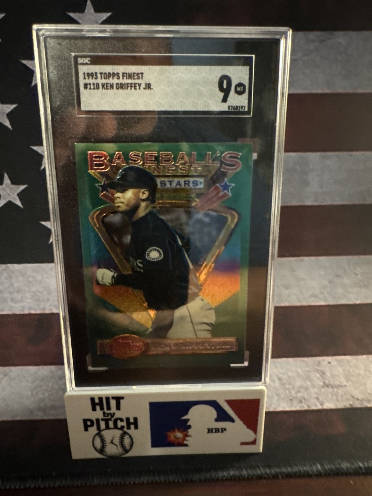 1993 Topps Finest Ken Griffey Jr. #110 Seattle Mariners HOF SGC 9 MT 🔥 🔥
