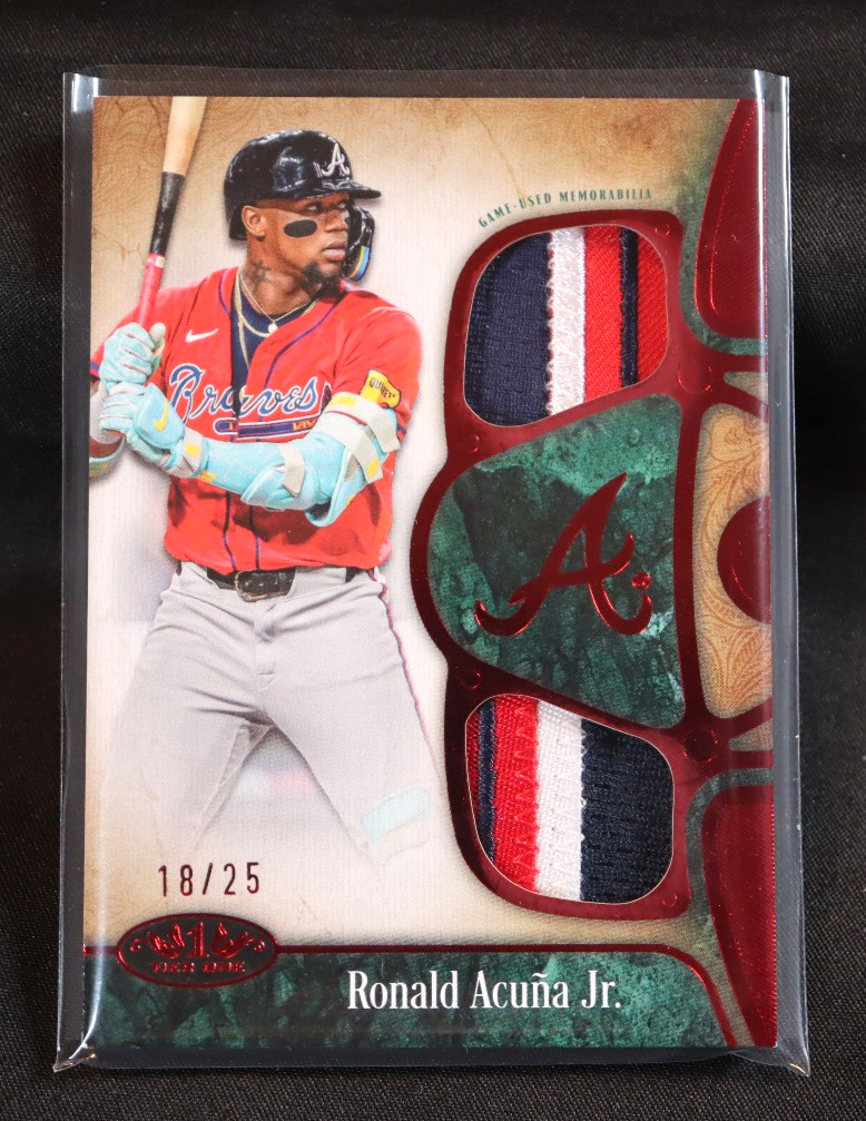 2026 Topps Teir One Ronald Acuna Jr. SP Dual Patch/Relic Card #TIR-RA…#’d /25