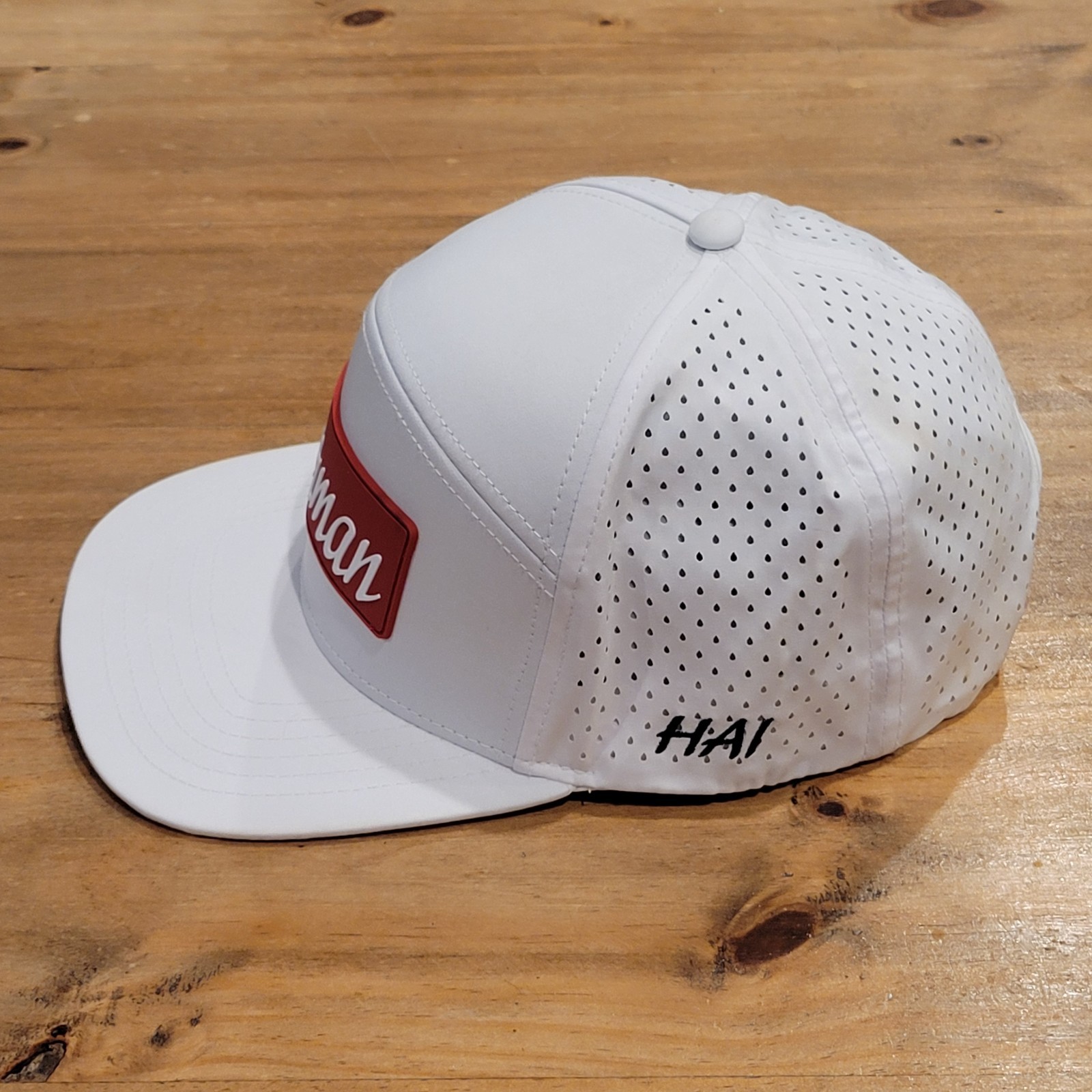 Norman Oklahoma Hard At It Panel Hat Snapback White PVC Patch One Size