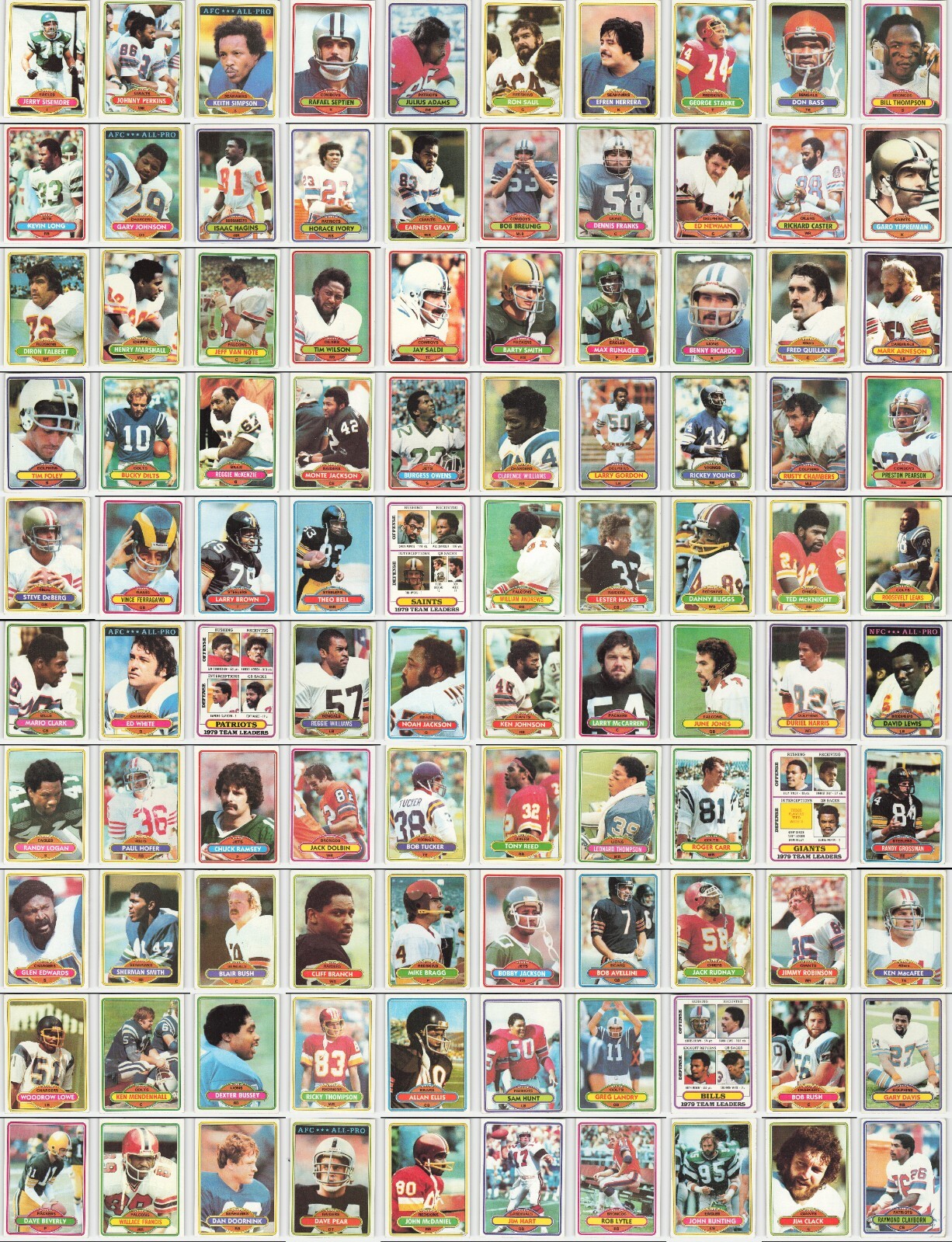 (100) 1980 Topps Lot MLB Baseball Cards Partial Set Collection