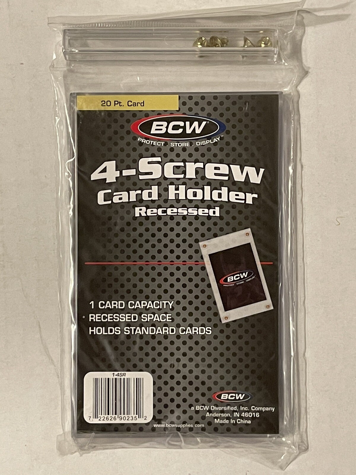 BCW Recessed 4-Screw Screwdown Standard Sized 20pt Card Holder