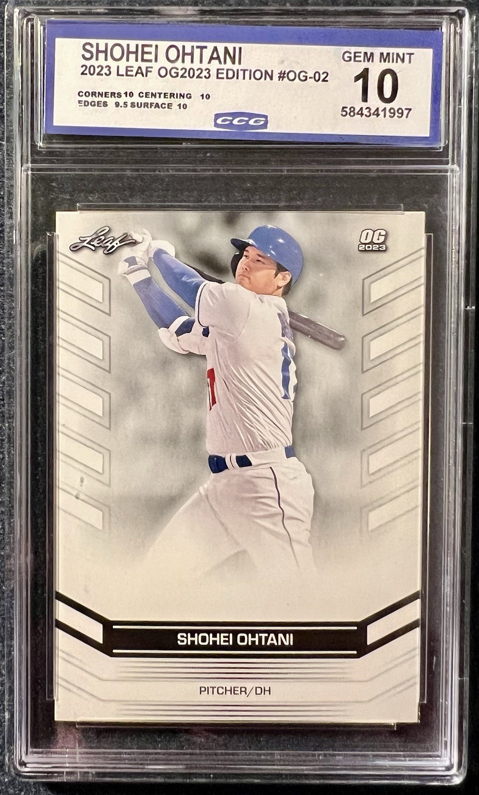 2023 Leaf Superstar🌟Shohei Ohtani🌟 #OG-02 Graded Gem Mint 10 🔥🔥🔥