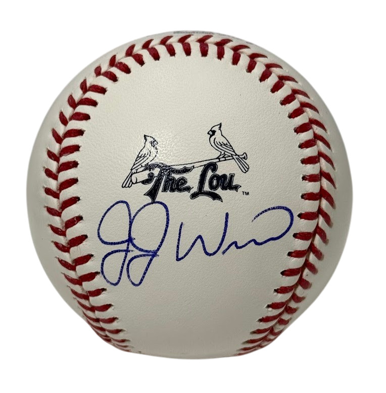 JJ Wetherholt Signed Cardinals City Connect The Lou Logo Baseball BAS W COA