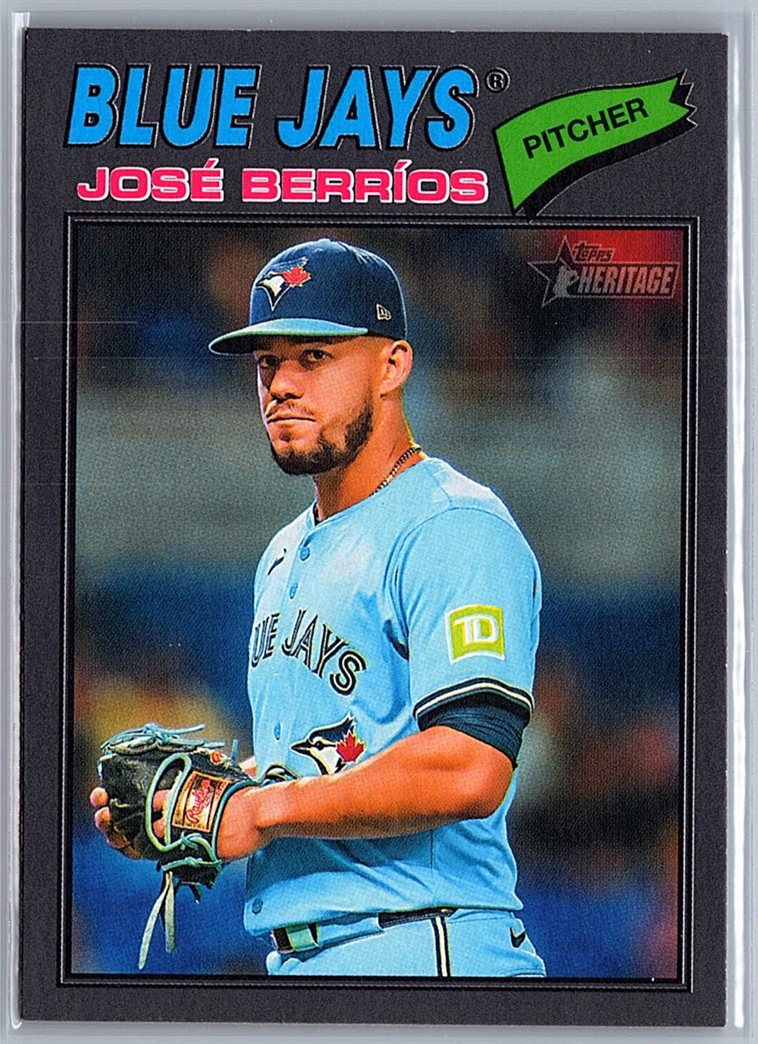 2026 Topps Heritage José Berríos #56 Dark Gray Border Toronto Blue Jays