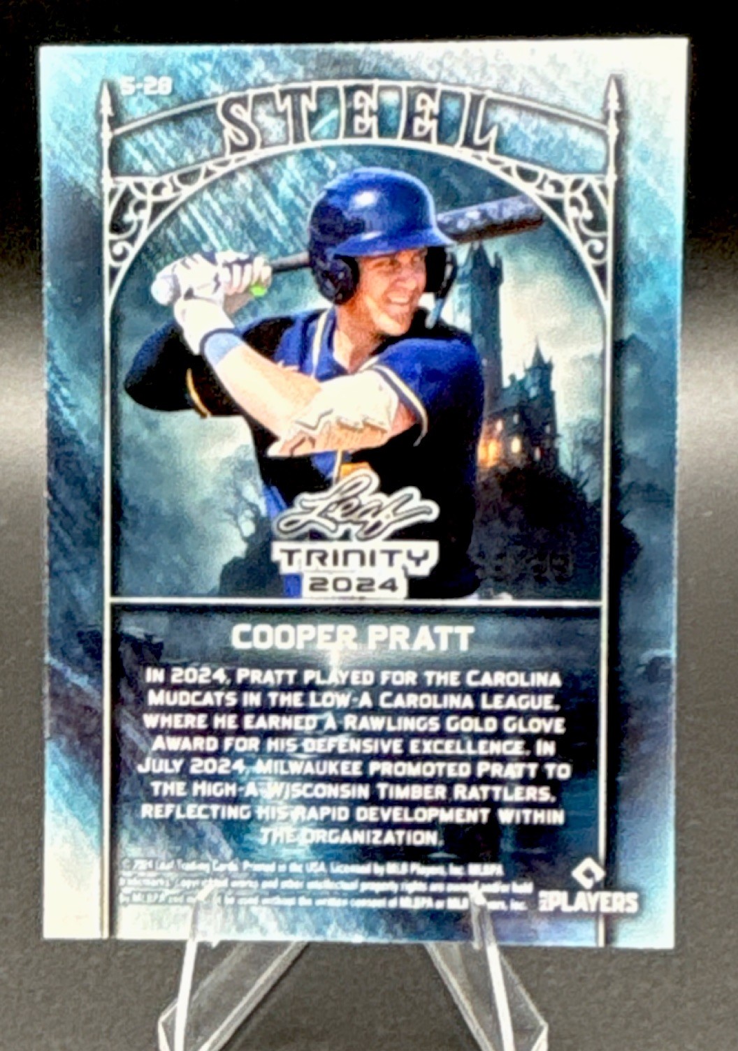 Leaf 2025 Trinity Mega Box Steel Insert Cooper Pratt /99 S-28 Baseball Card