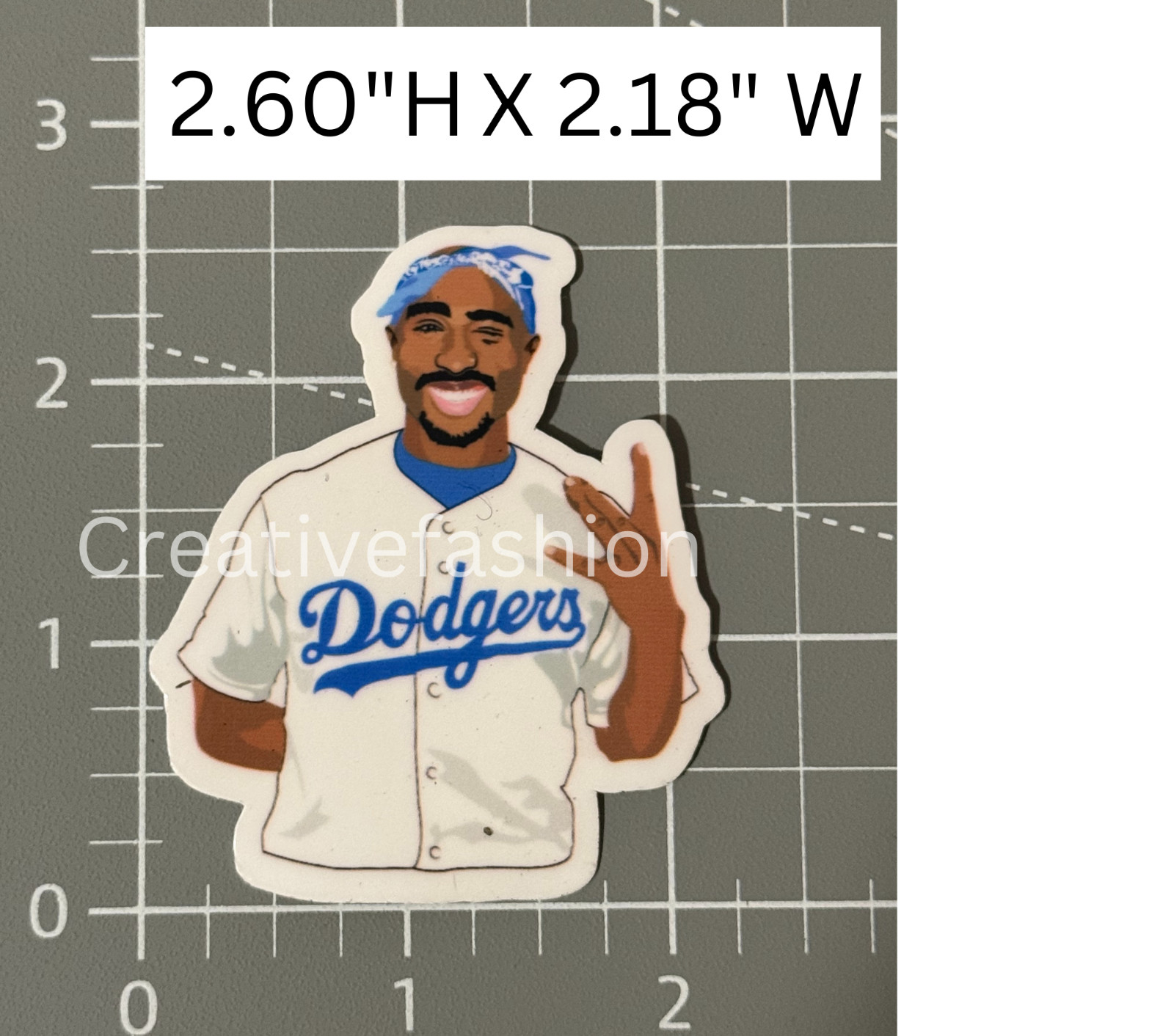 NEW Los Angeles Dodgers Tupac Shakur LA Dodgers Baseball Vinyl Sticker #84