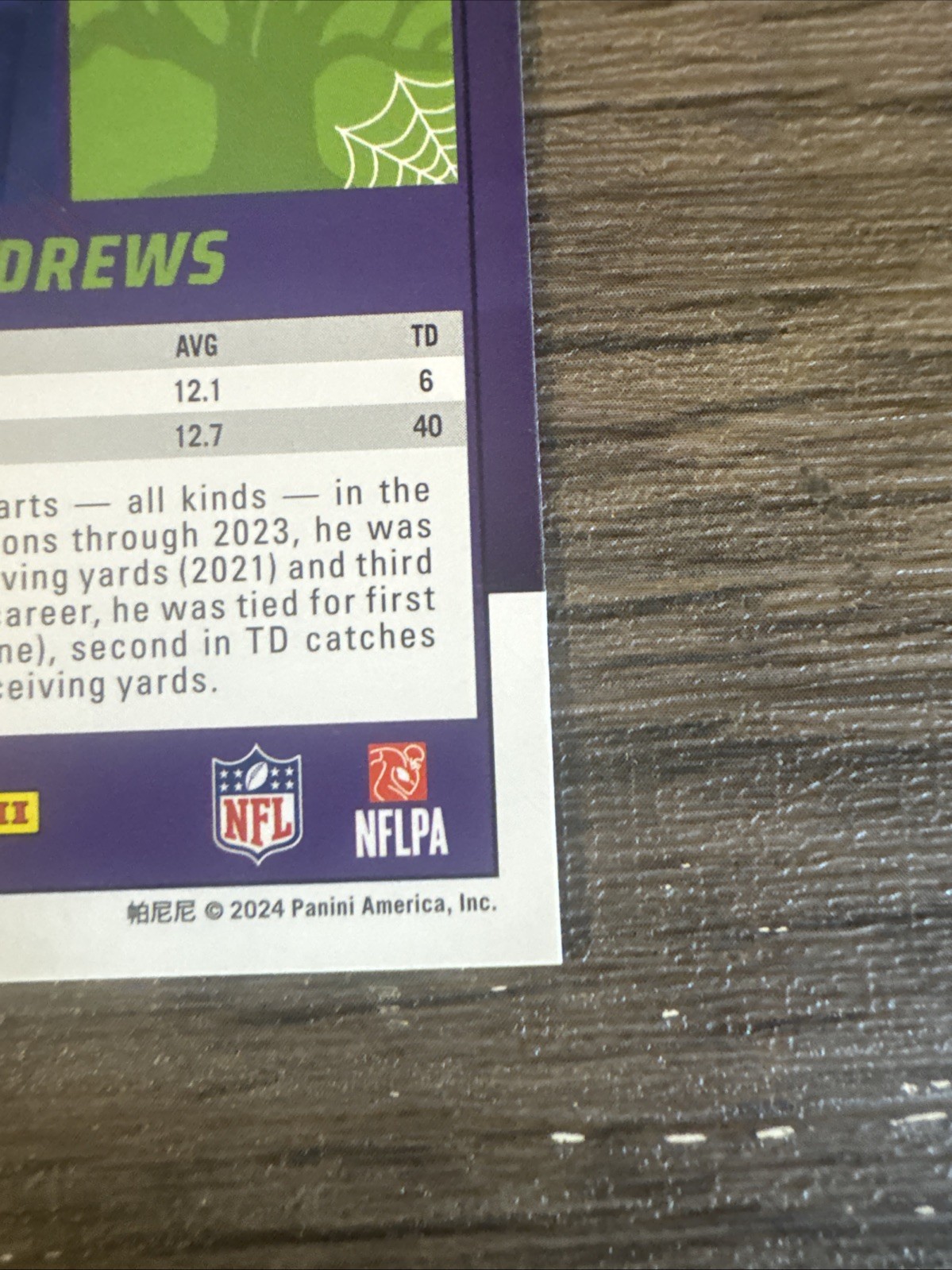 2024 Score Halloween Orange Pumpkin #22 Mark Andrews Baltimore Ravens