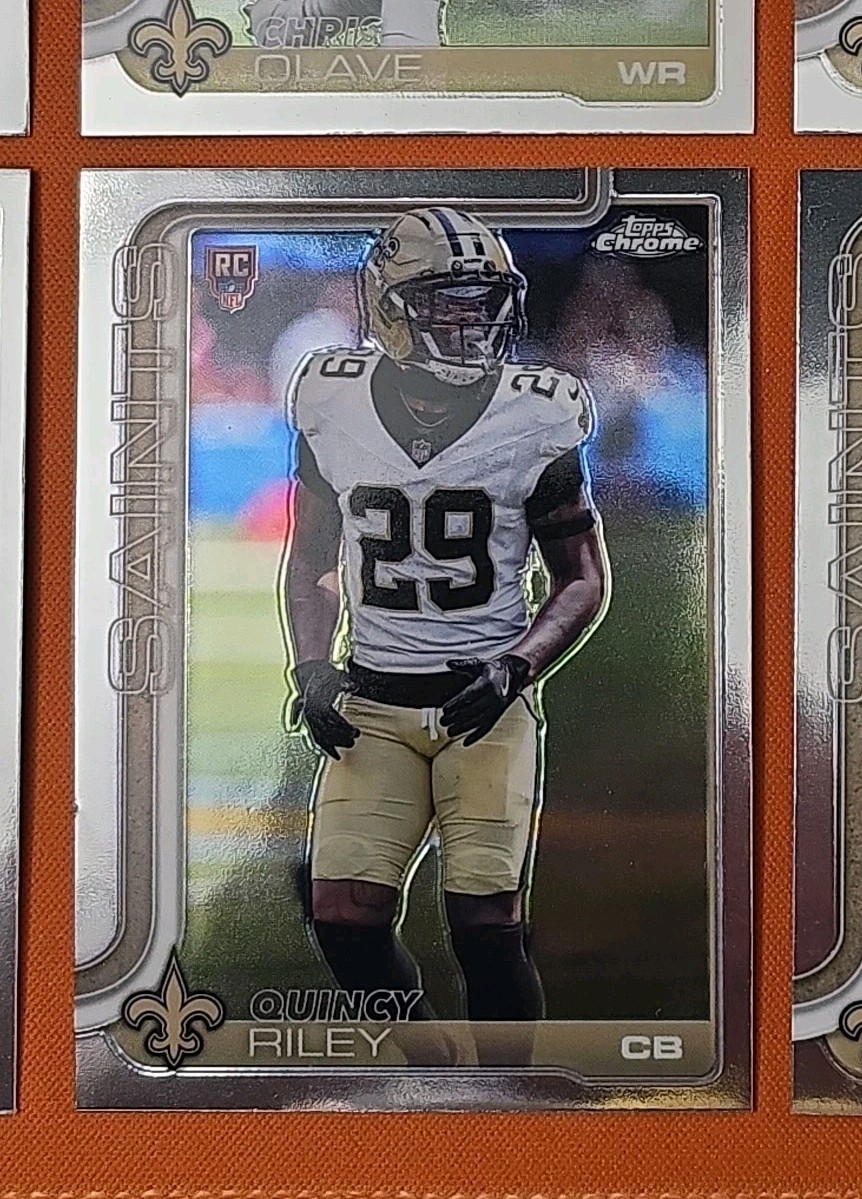 ⚫️⚜️⚫️ 2025 TOPPS CHROME NEW ORLEANS SAINTS COMPLETE BASE TEAM SET (13 CARD LOT)