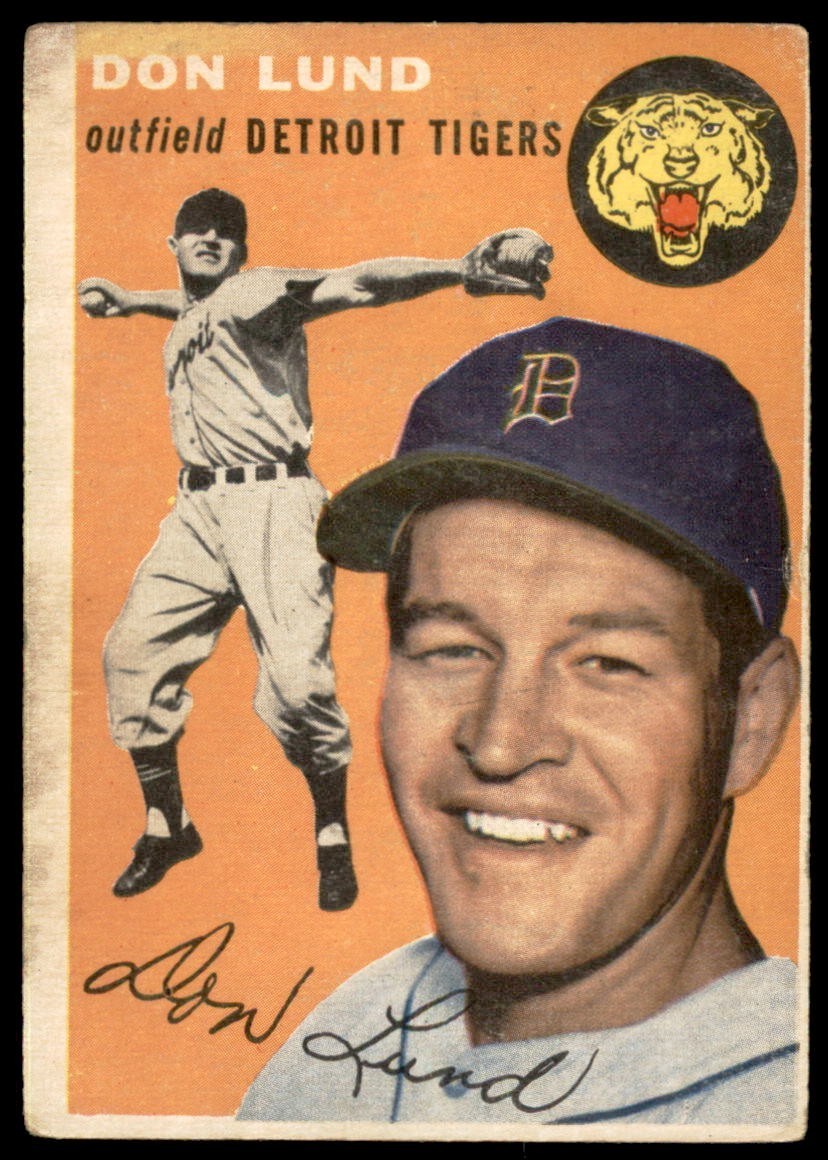 1954 Topps #167 DON LUND Detroit Tigers VG-VG/EX (No Wrinkles)