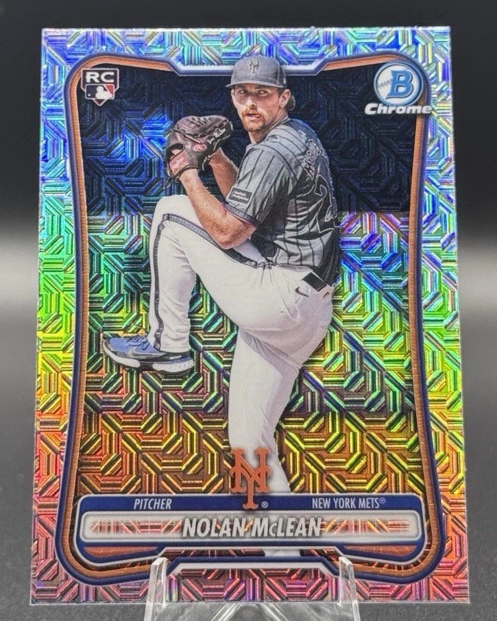 2026 Bowman Chrome Nolan McLean Rookie Mojo Refractor #85 RC (2)