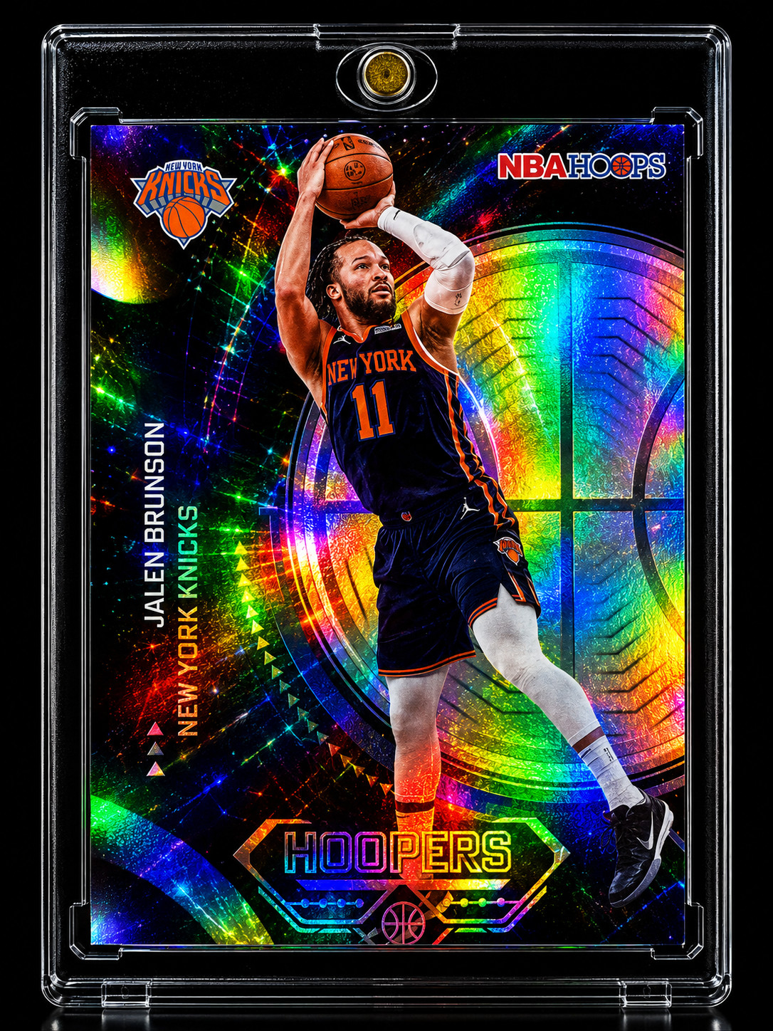 Jalen Brunson BLACK REFRACTOR PRIZM HOLO Genesis Like Insert Panini Knicks MVP