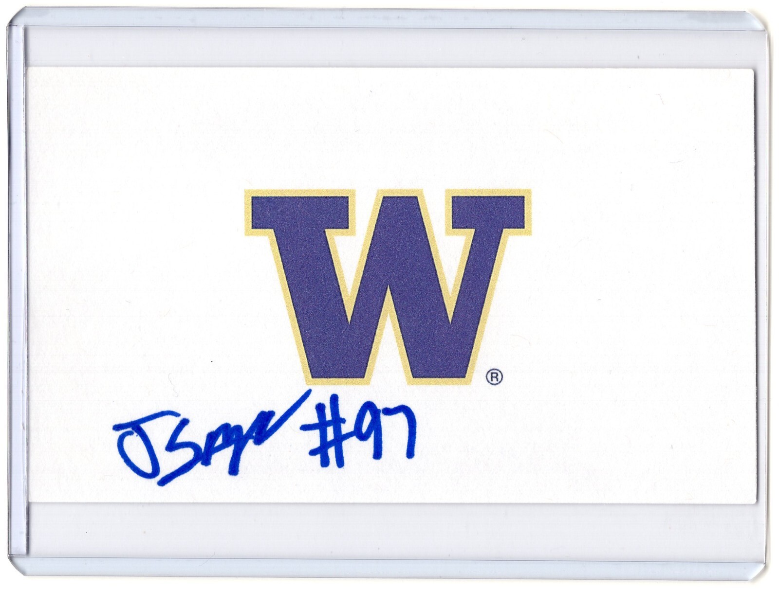 JASON SCREMPOS NCAA Washington Auto Autographed Signed 3×5 Index Card