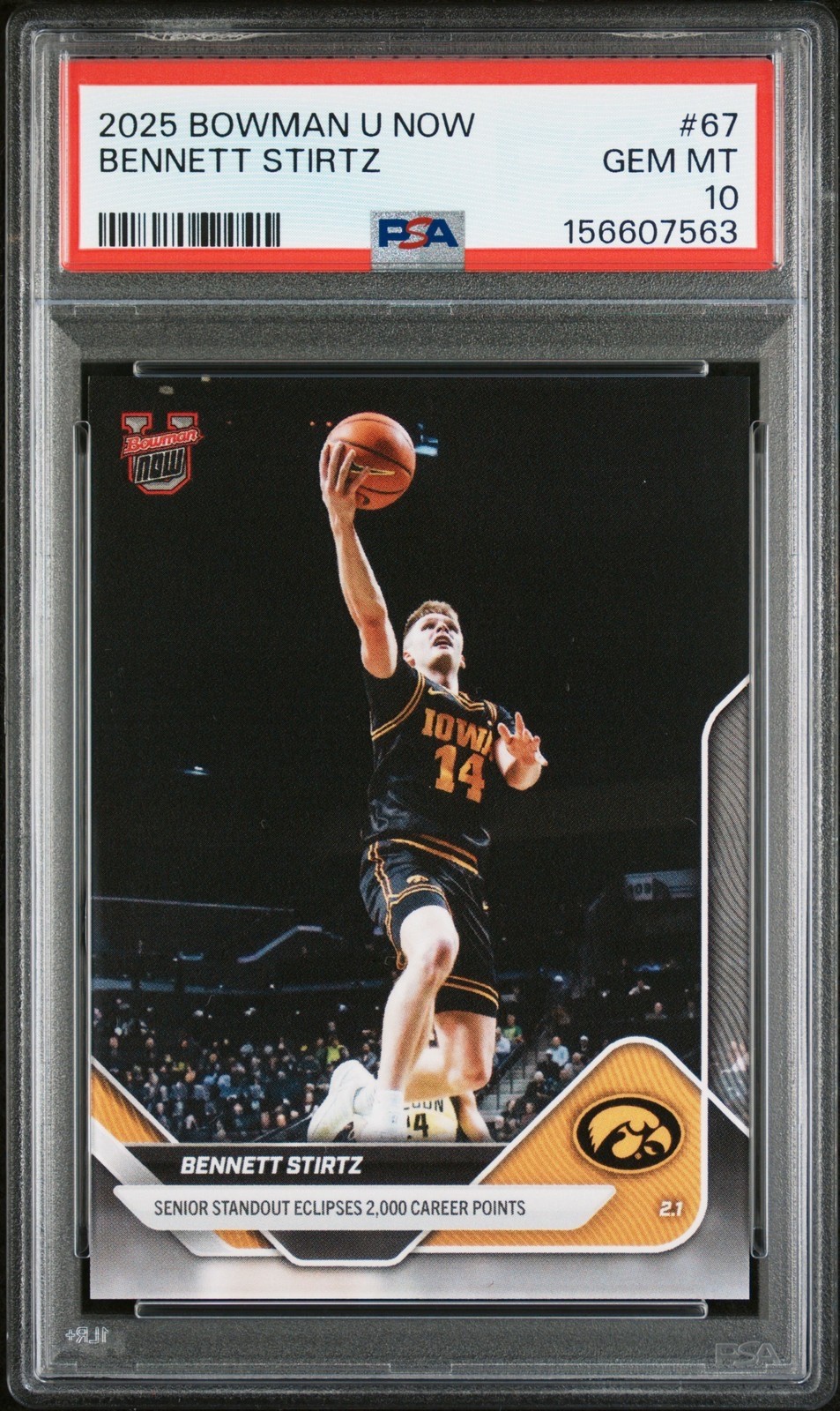 2025 BOWMAN U NOW #67 BENNETT STIRTZ PSA 10