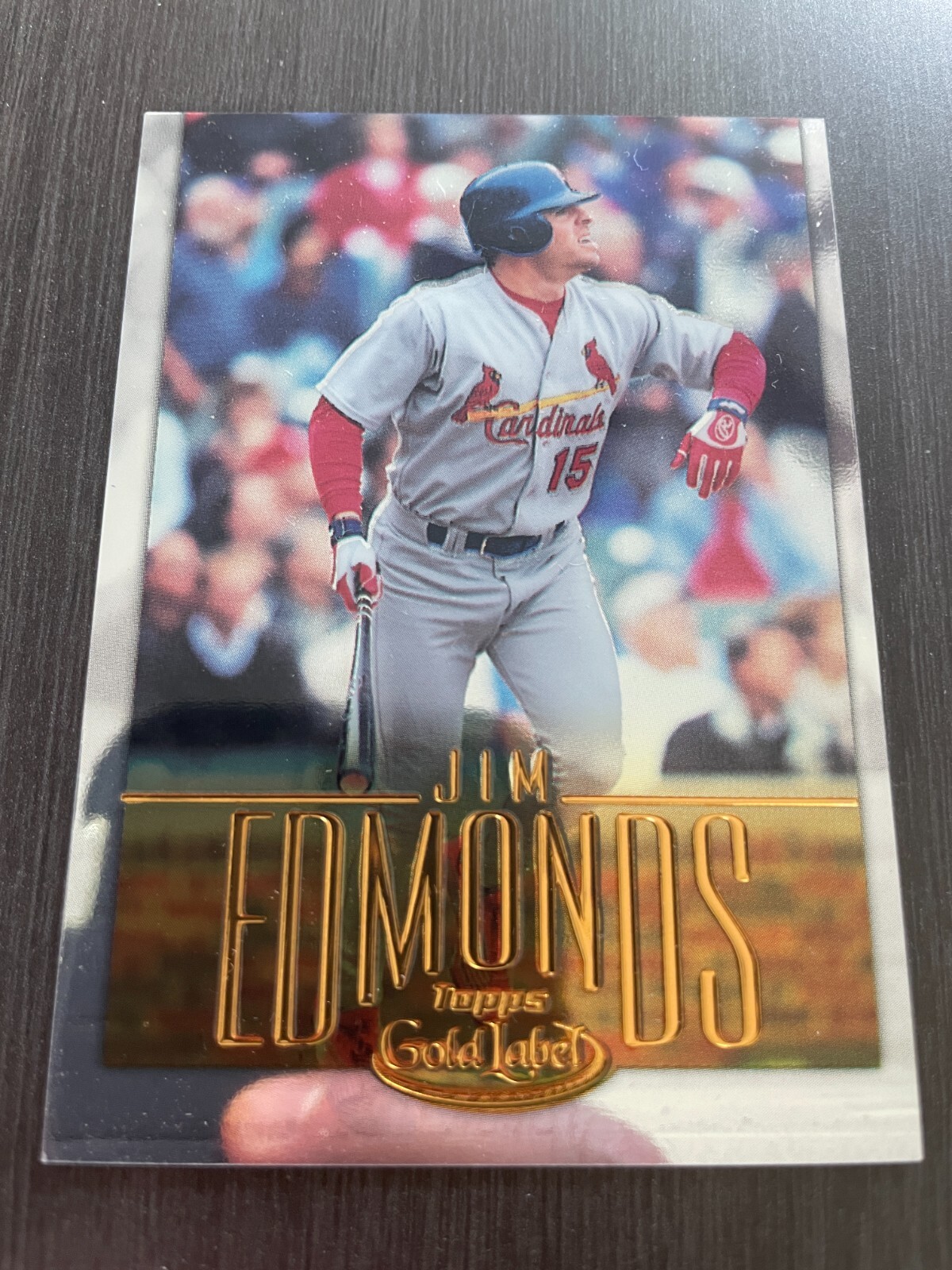 2002 Topps Gold Label Jim Edmonds Class 1 Gold #54 serial /500