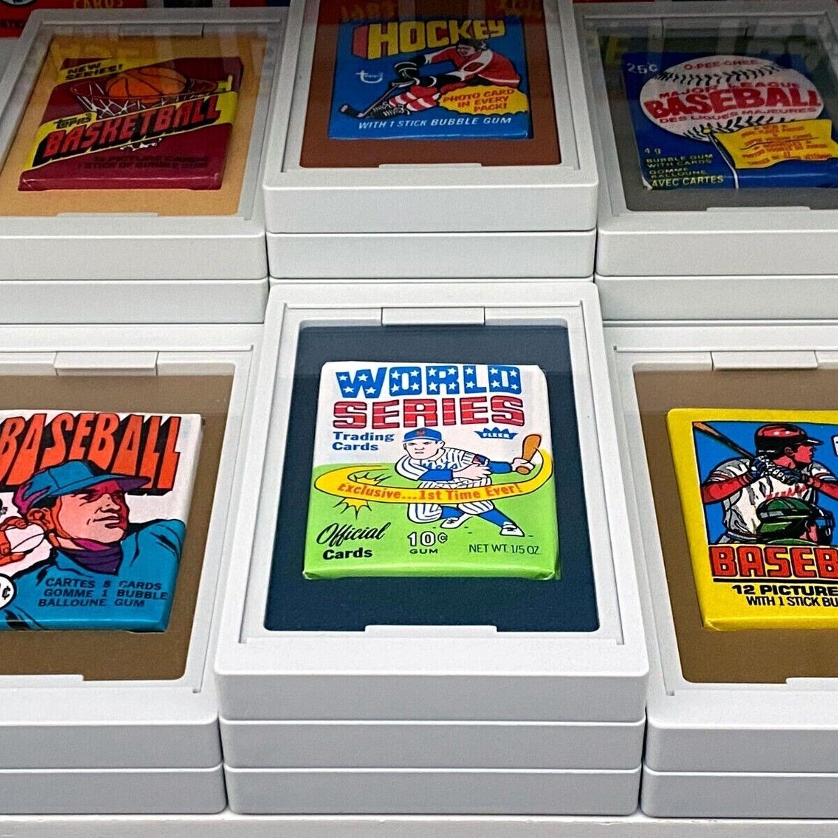 Gray Alpha Holders for Vintage Wax Packs –  Polycarbonate Protection & Display