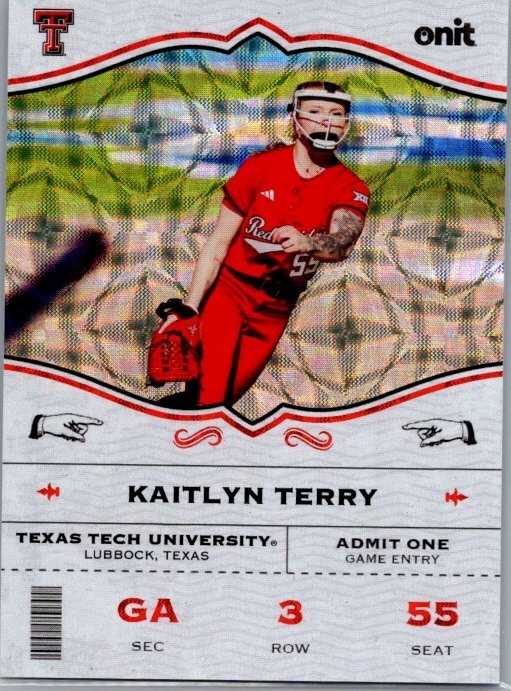 2026 ONIT Texas Tech Softball #GA-3 Kaitlyn Terry General Admission Kaleidoscope