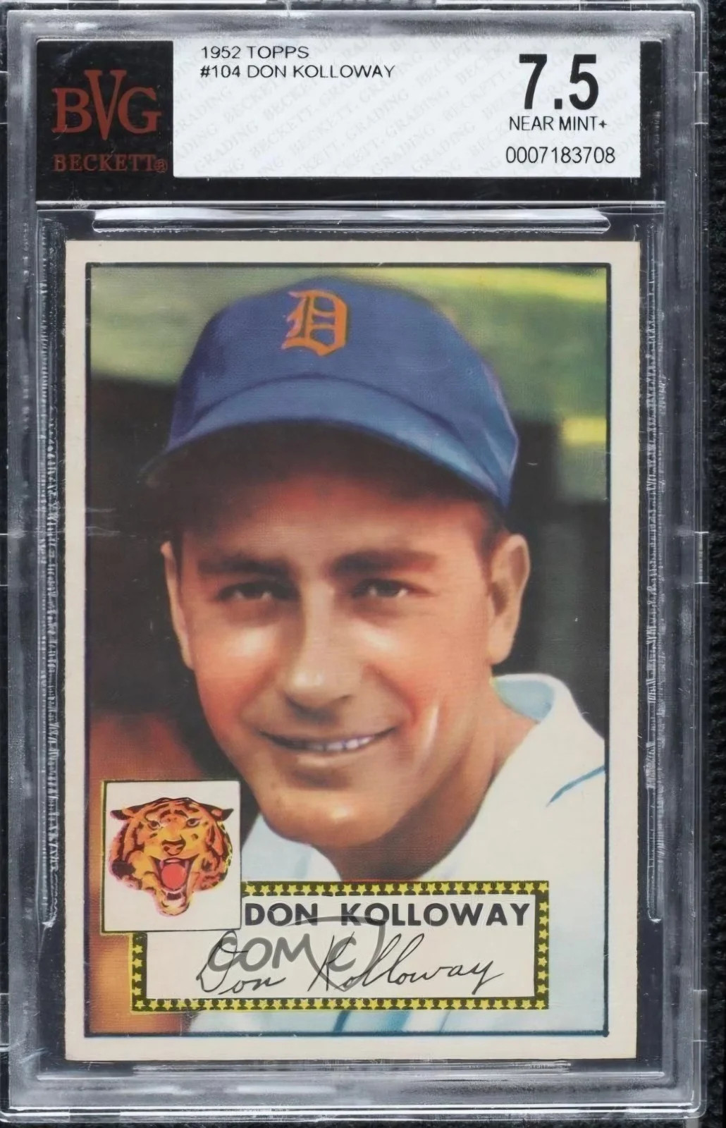 1952 Topps – DON Kolloway #104 BVG 7.5