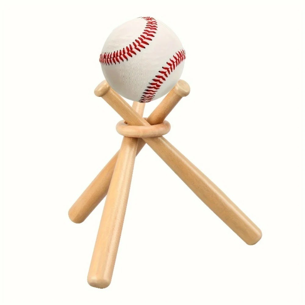 Baseball Wood Stand Baseball Stand Holder Wooden Base Ball Stand Display Holder