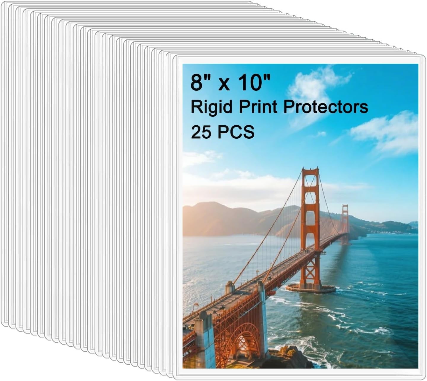25PCS 8″ x 10″ Clear Rigid Card Sleeves – Waterproof Hard Plastic Protectors