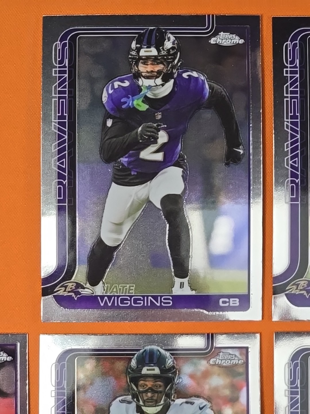 🟣⚫️🟣 2025 TOPPS CHROME BALTIMORE RAVENS COMPLETE BASE TEAM SET (13 CARD LOT)