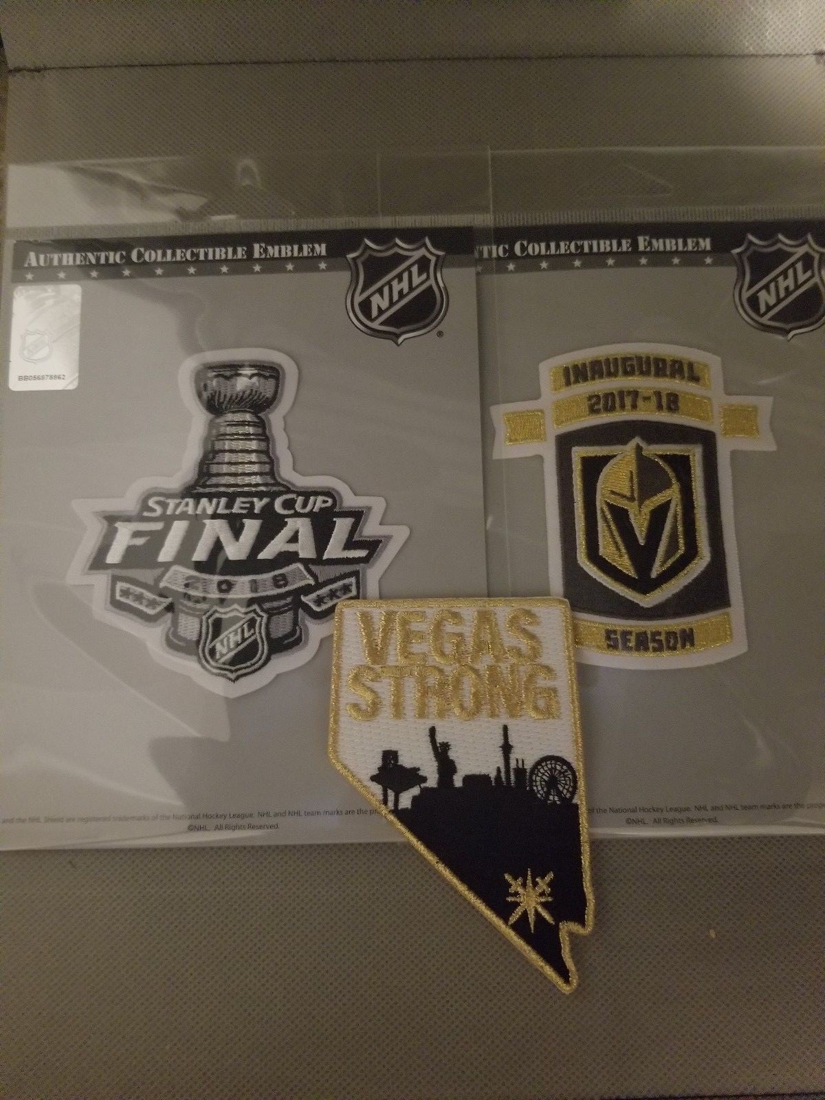 Las Vegas Golden Knights Inaugural Patch + Stanley Cup Finals +Vegas Strong 2018