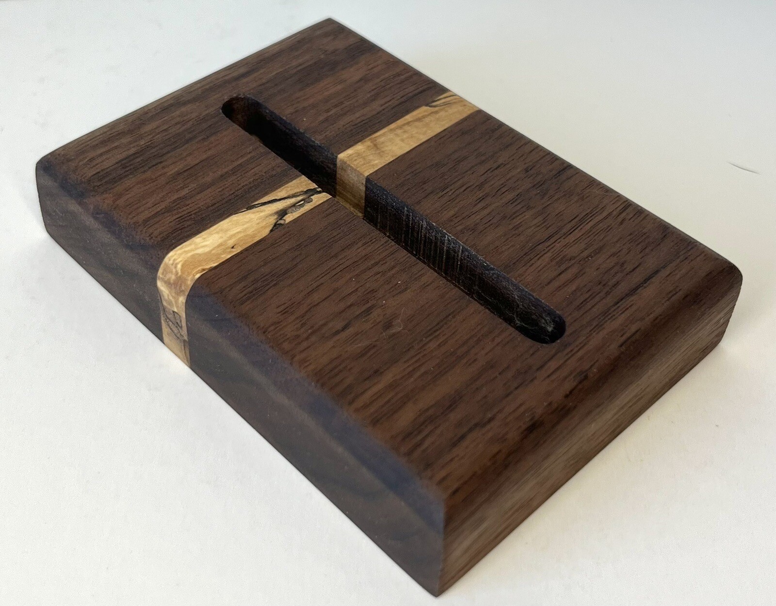 PSA Graded Trading Card Display Stand Butcher Block Stand Walnut & Maple