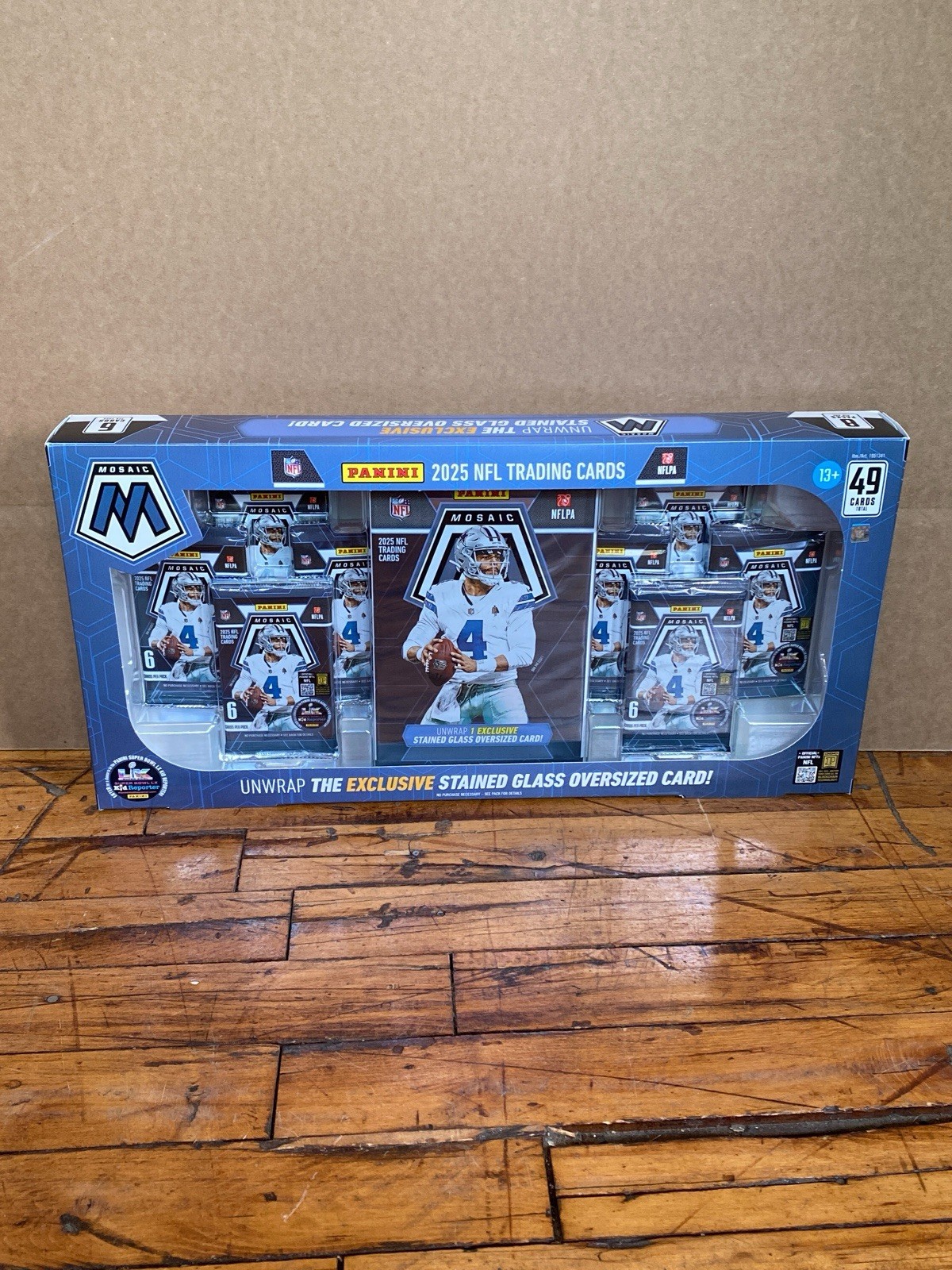 2025 Panini Mosaic NFL Costco Box Sealed Stained Glass Oversized Card