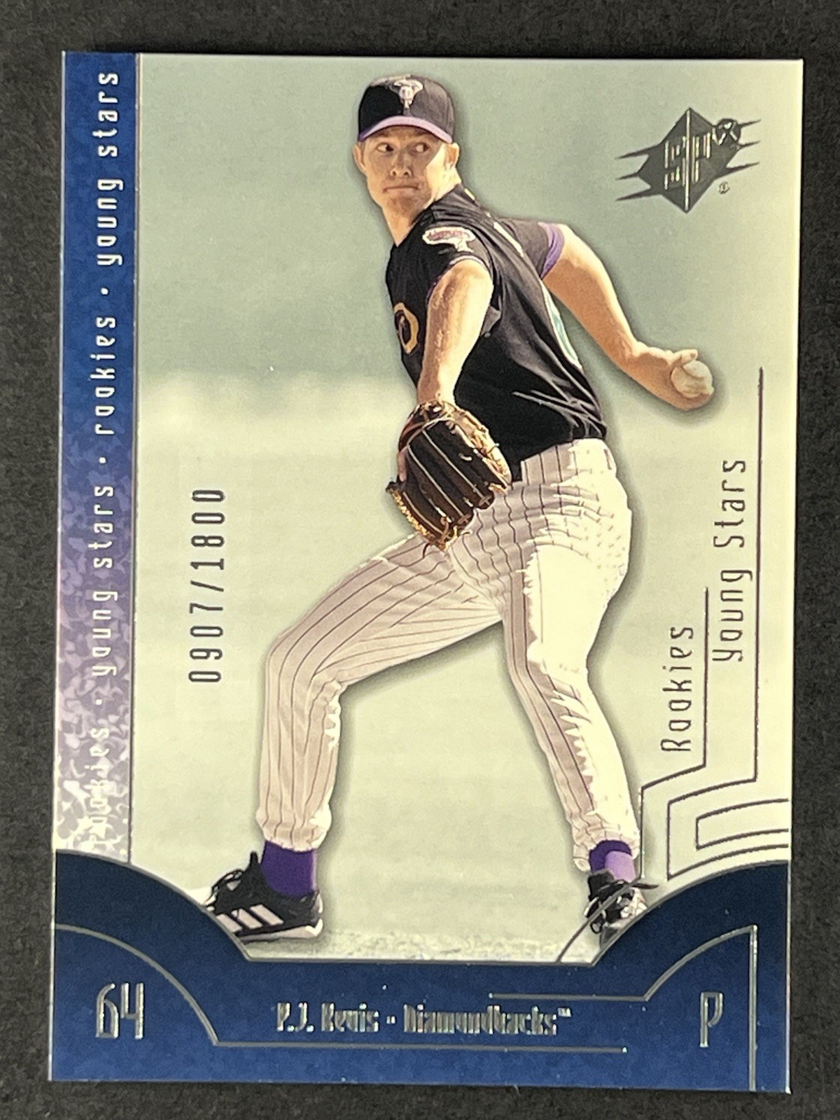 P.J. Bevis #100 RC 2002 SPx – Young Stars /1800 Arizona Diamondback
