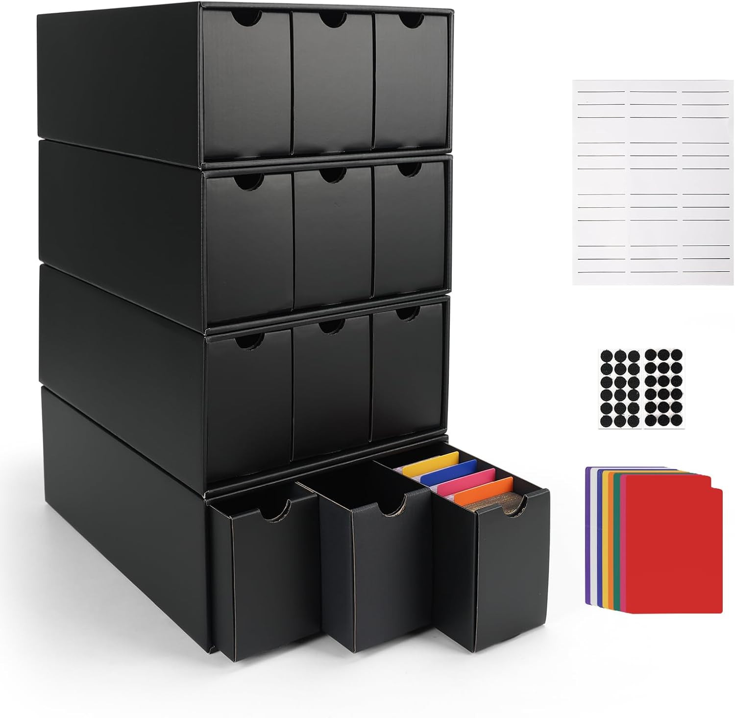 Trading Card Storage Box 12 Drawers Organizer with Dividers for Sports TCG Cards