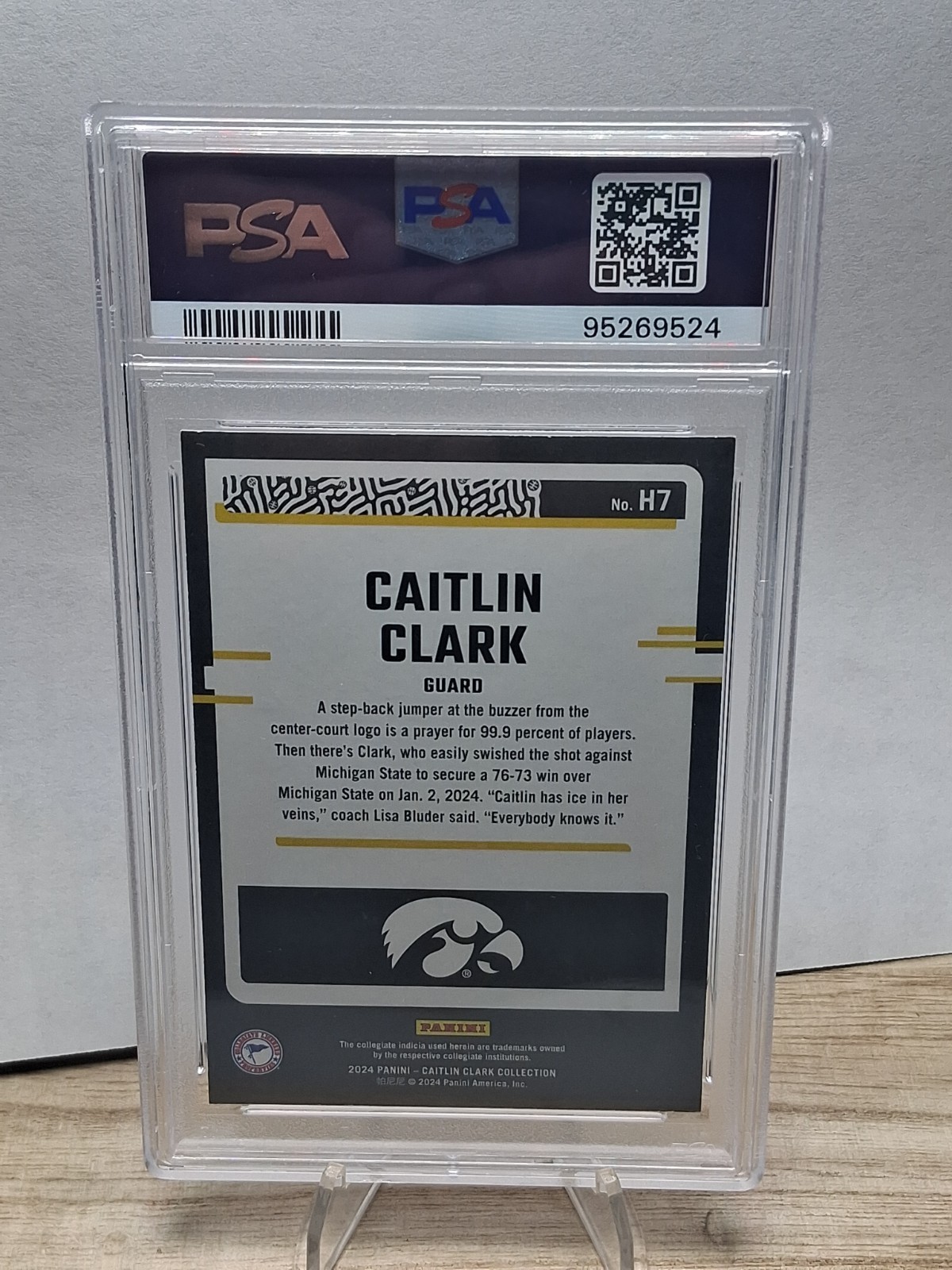 2024 Panini Caitlin Clark Highlights Coll Target #H7 Caitlin Clark (RC) PSA 9