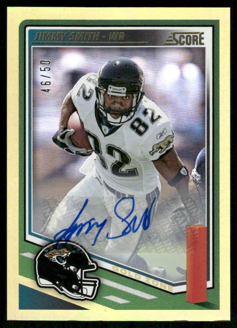 L931 JIMMY SMITH AUTO 2025 SCORE GOLD ZONE 46/50 JACKSONVILLE JAGUARS #275