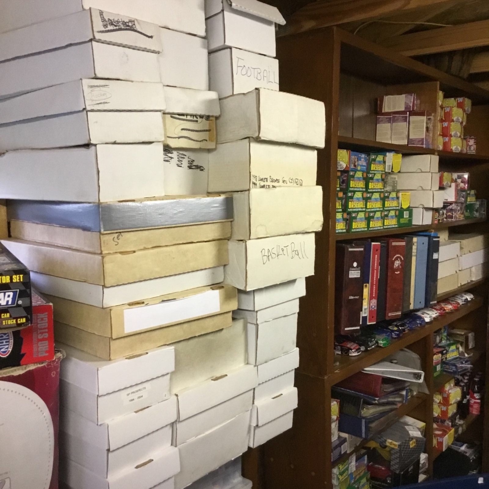 Huge sportscards collection storage unit find Over 2 million cards Free Shipping
