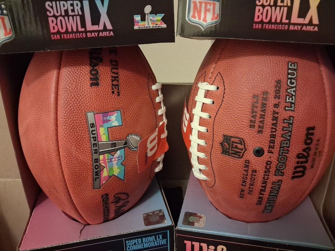 Super Bowl LX 60 Seahawks Official Wilson Leather Authentic Game Football