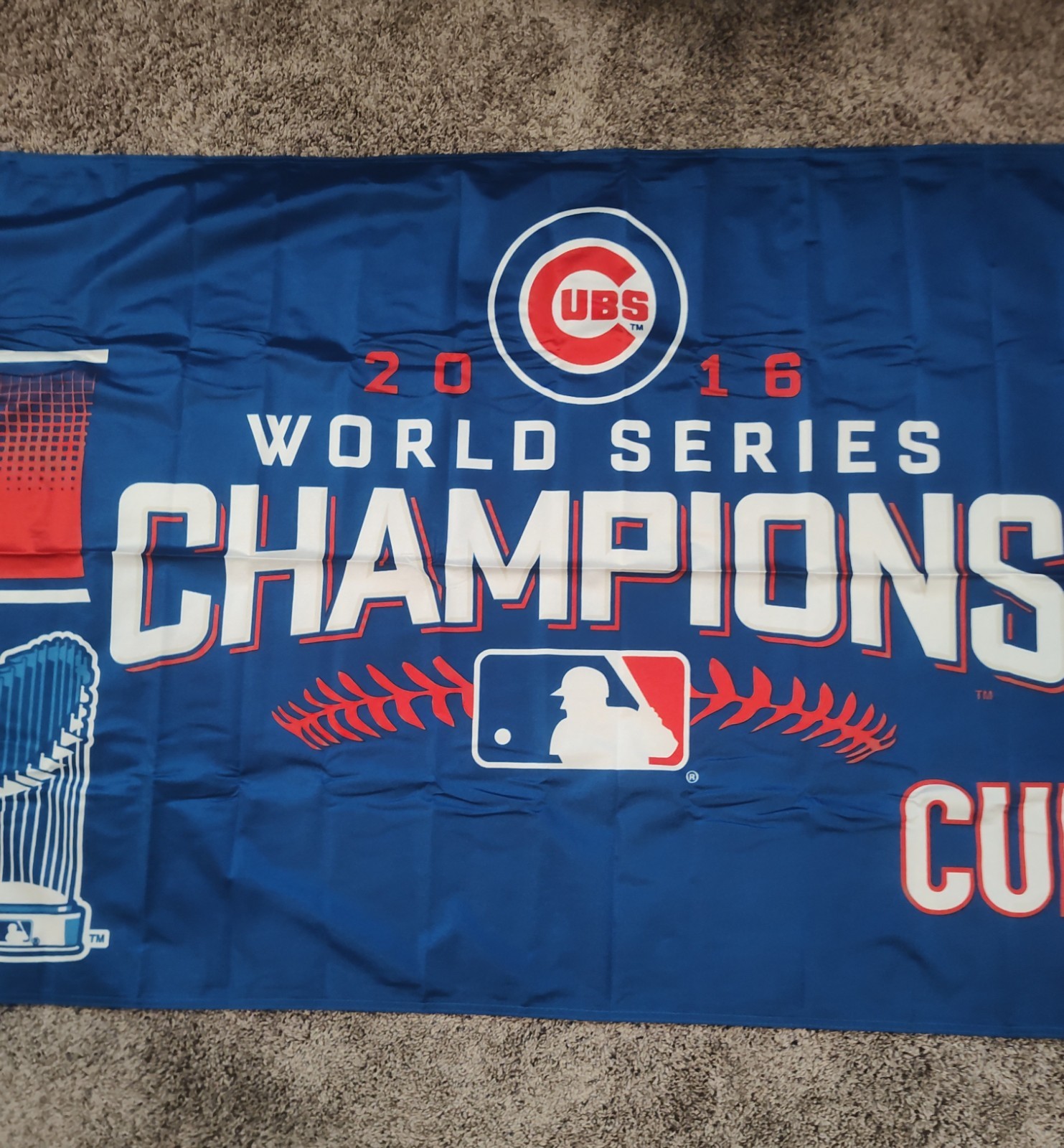 MLB Chicago Cubs 2016 World Series Champions Banner Flag 3′ X 5′ Free Shipping