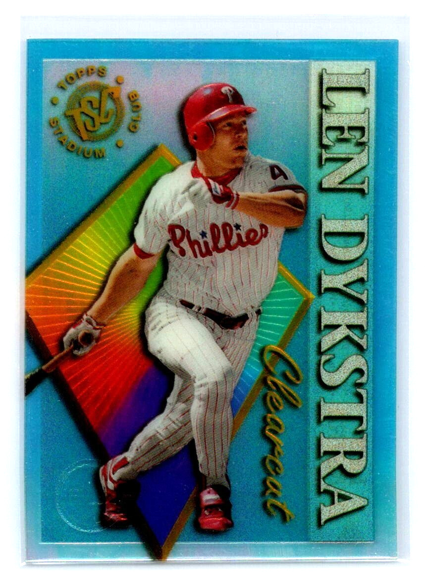1995 Topps Stadium Club Clearcut Members Only Acetate Insert #25 Lenny Dykstra