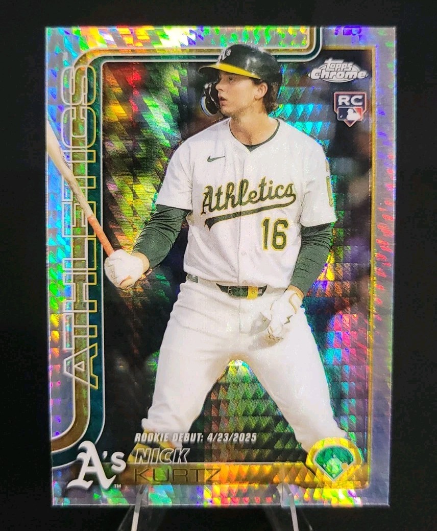 2025 Topps Chrome Update Series – Rookie Debut Nick Kurtz #USC180 Prism…