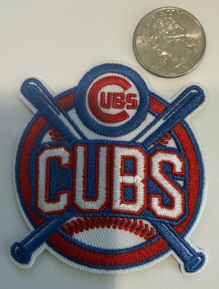CHICAGO CUBS EMBROIDERED IRON ON PATCH Approx: 3.25”x 3.25” Awesome!