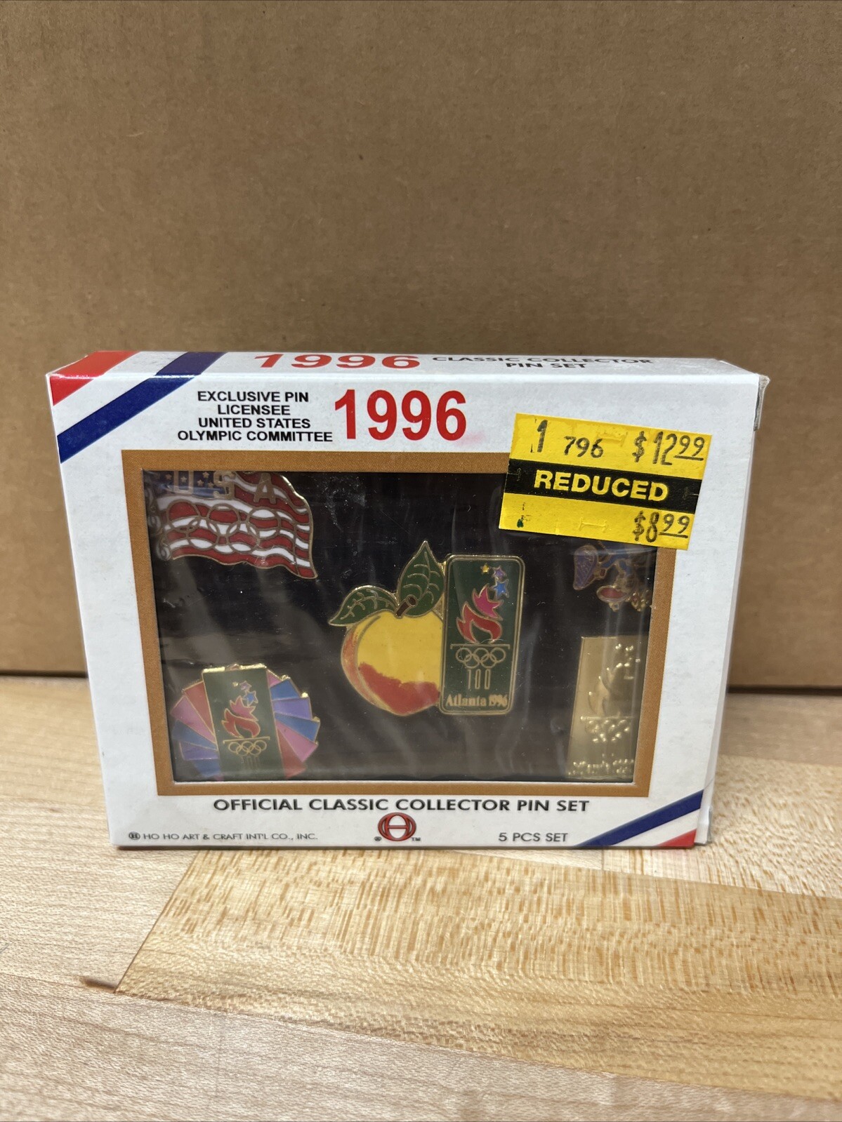 1996 OLYMPIC GAMES OFFICIAL CLASSIC COLLECTOR PIN SET 5 Pcs ATLANTA NEW