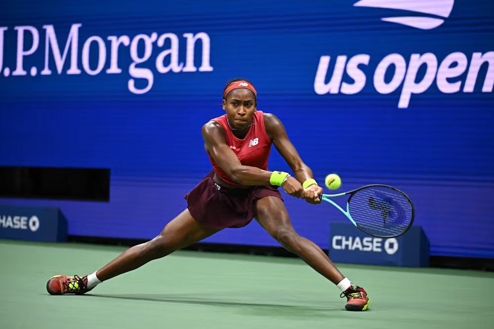 COCO GAUFF SIGNED AUTOGRAPHED NEW BALANCE CG1 2023 US OPEN TENNIS SHOES JSA
