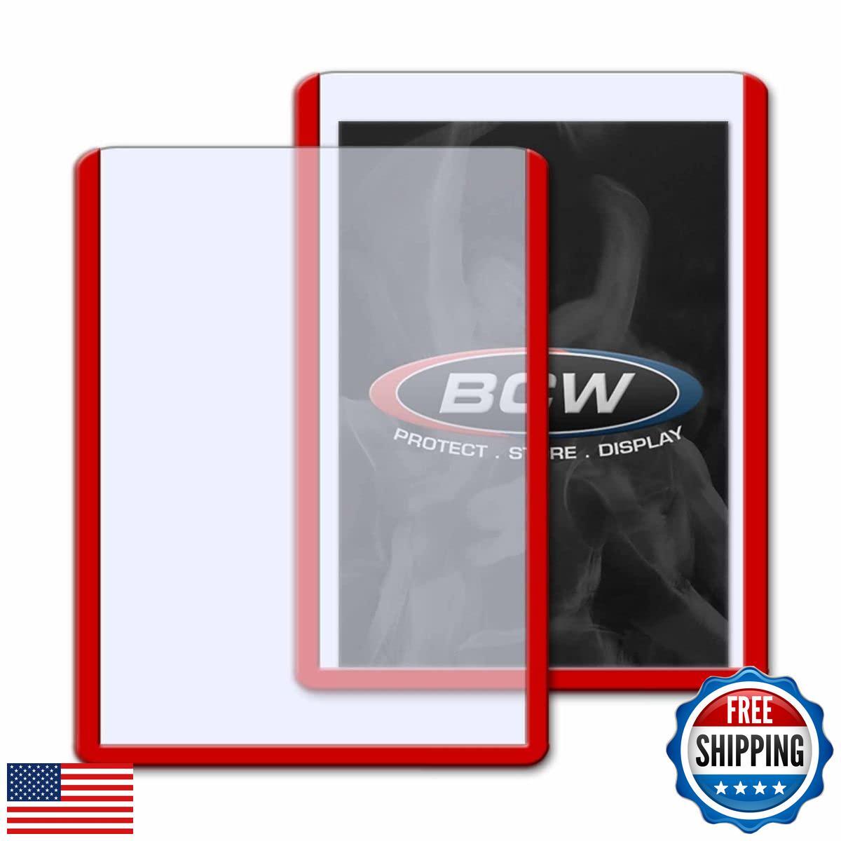 BCW 3×4 Topload Card Holder – Red Border | 25 Pack | Premium Quality Rigid PV