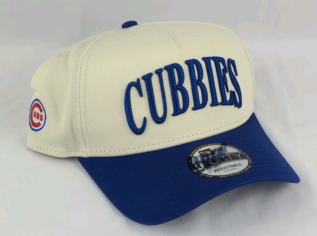 Chicago Cubs New Era x Alice & Wonder White Royal Cubbies A-frame 9forty Adj Hat