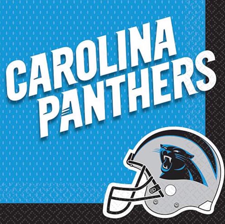 One Pack Of 36 Carolina Panther Nfl Football 12 7/8 In.² Napkins