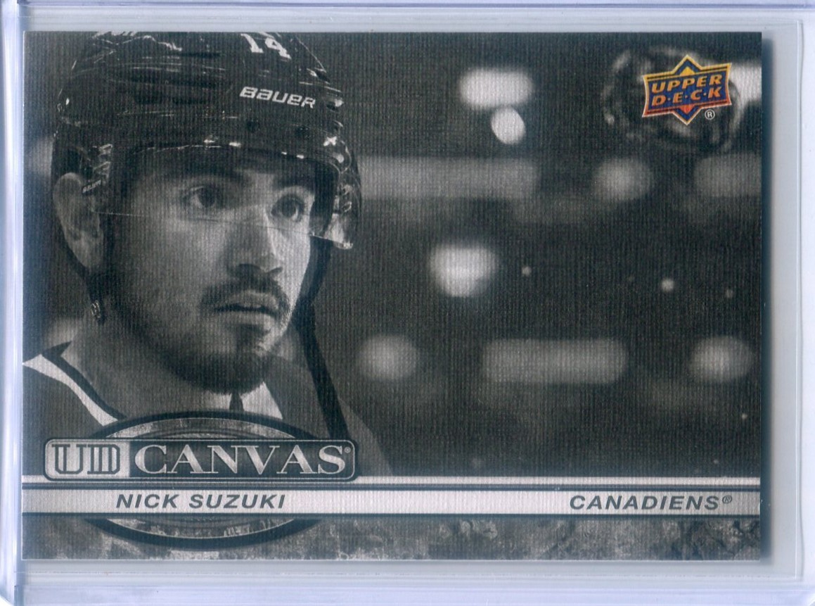 2025-26 Upper Deck Extended Series UD Canvas B&W SP #C-271 Nick Suzuki Montreal