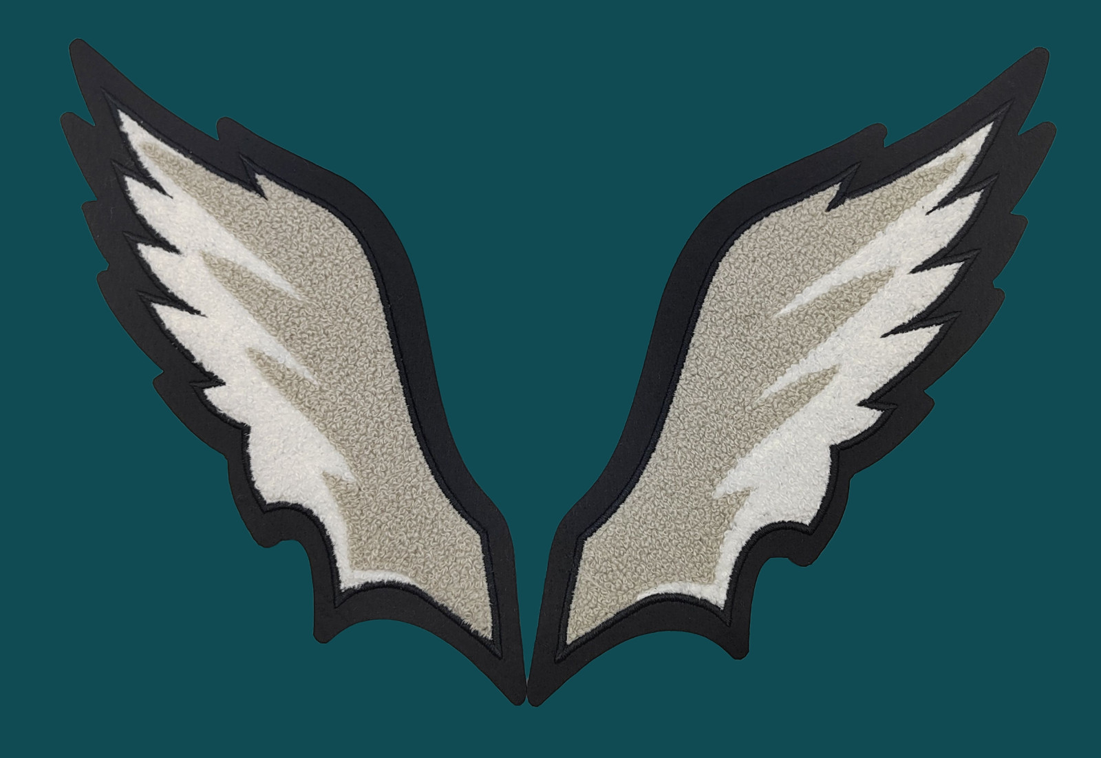 Philadelphia Eagles Wings Chenille Patches Iron-On 2 pcs set