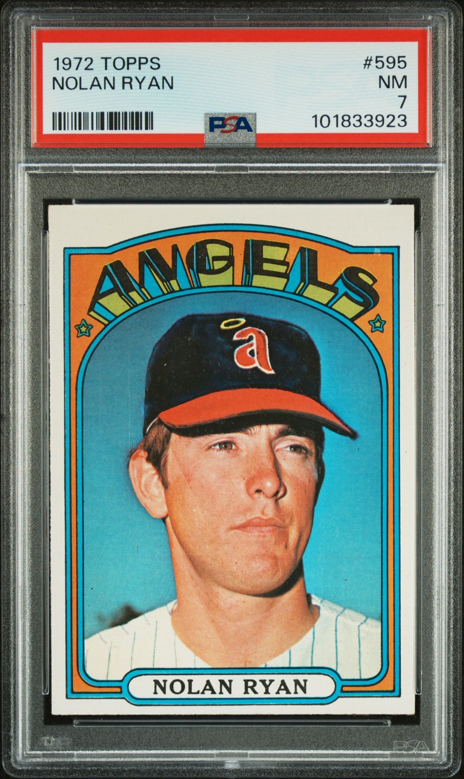 1972 Topps #595 Nolan Ryan PSA 7 NM Near Mint Well Centered New Label