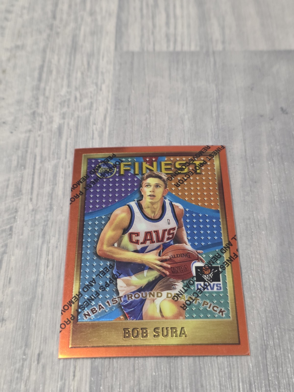 1995-96 Topps Finest Bob Sura #127 RC With Protective Coating – D379